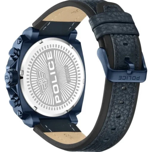 Police Herrenuhr Leder dunkelblau Police Norwood Armbanduhr UPOF0021904