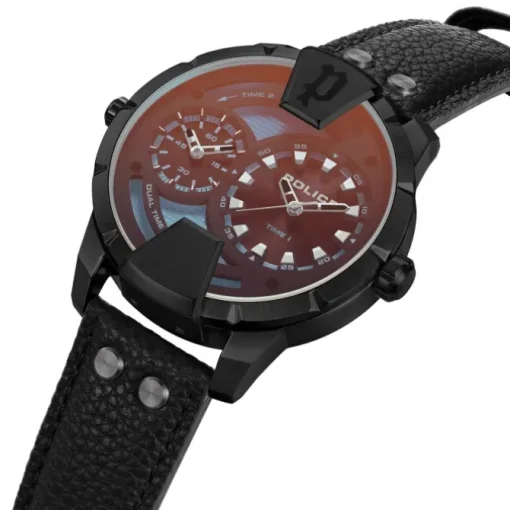 Police Herrenuhr Leder schwarz Police Huntley Armbanduhr UPOA0022001