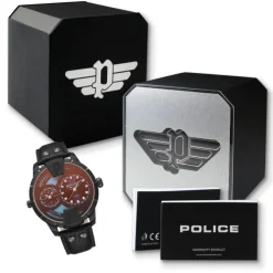 Police Herrenuhr Leder schwarz Police Huntley Armbanduhr UPOA0022001
