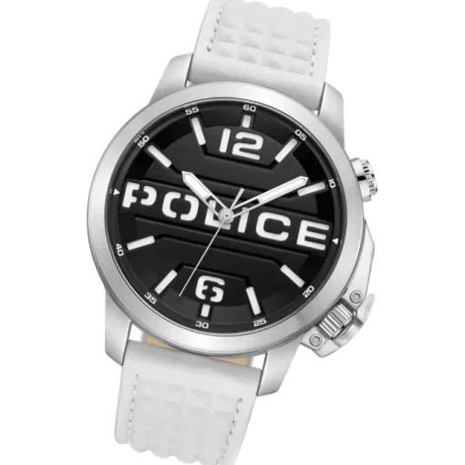 Police Herrenuhr Leder weiß Police Automated Armbanduhr UPOD0021704