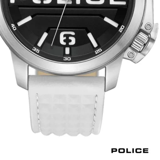 Police Herrenuhr Leder weiß Police Automated Armbanduhr UPOD0021704