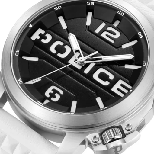 Police Herrenuhr Leder weiß Police Automated Armbanduhr UPOD0021704