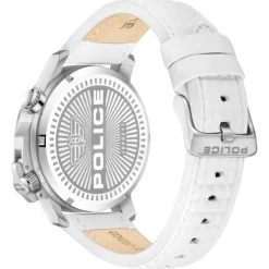 Police Herrenuhr Leder weiß Police Automated Armbanduhr UPOD0021704