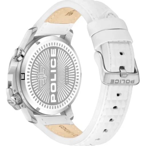 Police Herrenuhr Leder weiß Police Automated Armbanduhr UPOD0021704