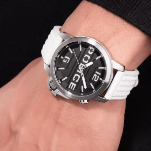 Police Herrenuhr Leder weiß Police Automated Armbanduhr UPOD0021704