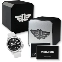 Police Herrenuhr Leder weiß Police Automated Armbanduhr UPOD0021704
