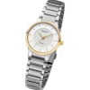 Regent Damen Armbanduhr Analog Metallarmband silber URBA729