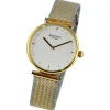 Regent Damen Armbanduhr Analog Metallarmband silber gold UR2212502