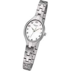 Regent Damen Armbanduhr Analog F-1162 Quarz-Uhr Titan silber URF1162