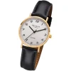 Regent Damen Armbanduhr Analog F-1218 Quarz-Uhr Leder schwarz URF1218