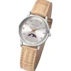 Regent Damen Armbanduhr Analog Lederarmband hellbraun UR2112551