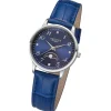 Regent Damen Armbanduhr Analog Lederarmband blau UR2112552