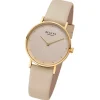 Regent Damen Armbanduhr Analog Lederarmband hellbraun UR2152580