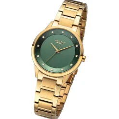 Regent Damen Armbanduhr Analog Metallarmband gold UR2212808