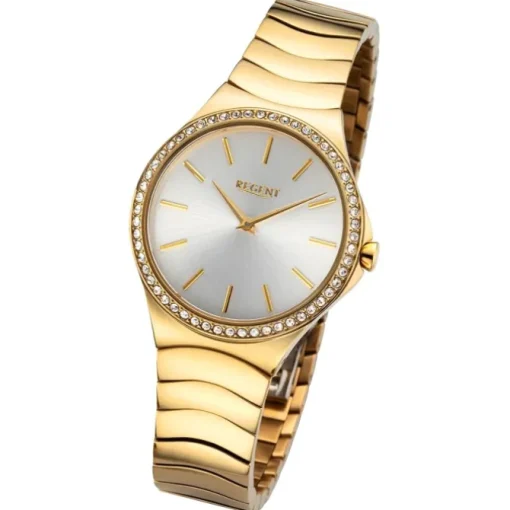 Regent Damen Armbanduhr Analog Metallarmband gold UR2212813