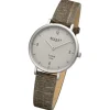Regent Damen Armbanduhr Analog Lederarmband braun URBA694