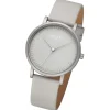 Regent Damen Armbanduhr Analog Lederarmband hellgrau URBA802