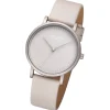 Regent Damen Armbanduhr Analog Lederarmband grau URBA810