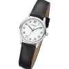 Regent Damen Armbanduhr Analog Lederarmband schwarz URF1249