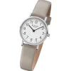 Regent Damen Armbanduhr Analog Lederarmband hellgrau URF1303