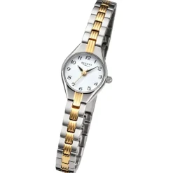 Regent Damen Armbanduhr Analog Metallarmband silber gold URF1469