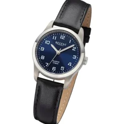 Regent Damen Armbanduhr Analog Lederarmband schwarz URF1322