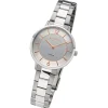 Regent Damen Armbanduhr Analog Metallarmband silber URF1339