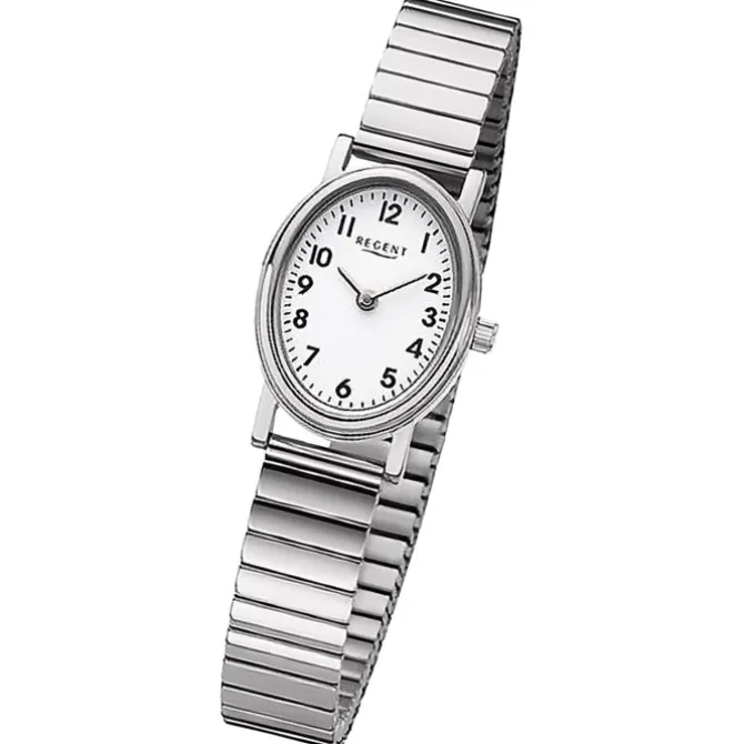 Regent Damen Armbanduhr Analog Edelstahlarmband silber URF1361