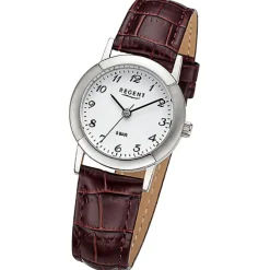 Regent Damen Armbanduhr Analog Lederarmband braun URF1443