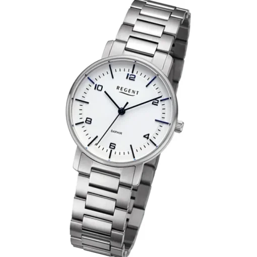 Regent Damen Armbanduhr Analog Metallarmband silber URF1482
