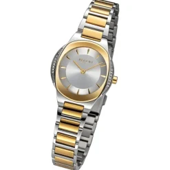 Regent Damen Armbanduhr Analog Metallarmband silber gold URF1489