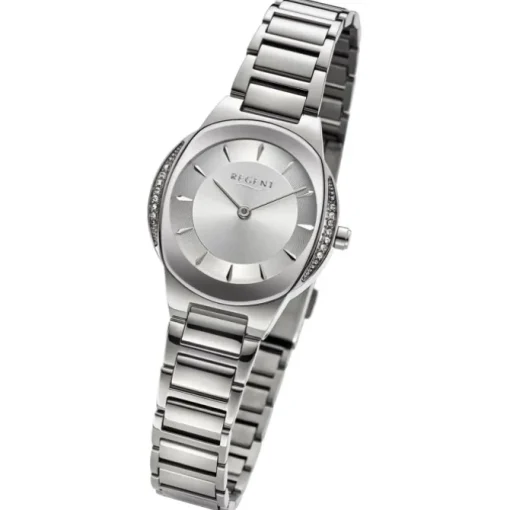 Regent Damen Armbanduhr Analog Metallarmband silber URF1488