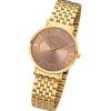 Regent Damen Armbanduhr Analog Metallarmband gold URF1494