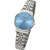 Regent Damen Armbanduhr Analog Metallarmband silber URF1498