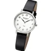 Regent Damen Armbanduhr Analog Lederarmband schwarz URF1557