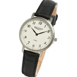 Regent Damen Armbanduhr Analog Lederarmband schwarz UR2094051