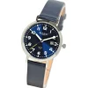 Regent Damen Armbanduhr Analog Lederarmband dunkelblau UR2114077