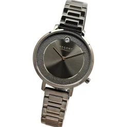 Regent Damen Armbanduhr Analog Metallarmband dunkelgrau UR2252549