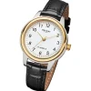 Regent Damen Armbanduhr Analog Lederarmband schwarz URF1568