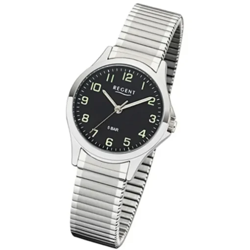 Regent Damen Armbanduhr Analog 2242415 Quarz-Uhr Metall silber UR2242415