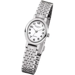 Regent Damen Armbanduhr Analog F-1169 Quarz-Uhr Metall silber URF1169