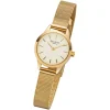 Regent Damen Armbanduhr Analog F-1166 Quarz-Uhr Metall gold URF1166