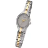 Regent Damen Armbanduhr Analog F-1164 Quarz-Uhr Titan grau gold URF1164