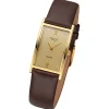 Regent Damen Armbanduhr Analog Lederarmband dunkelbraun URF1509