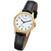 Regent Damen Armbanduhr Analog 2103484 Quarz-Uhr Leder schwarz UR2103484