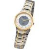Regent Damen Armbanduhr Analog Metallarmband silber gold URBA713