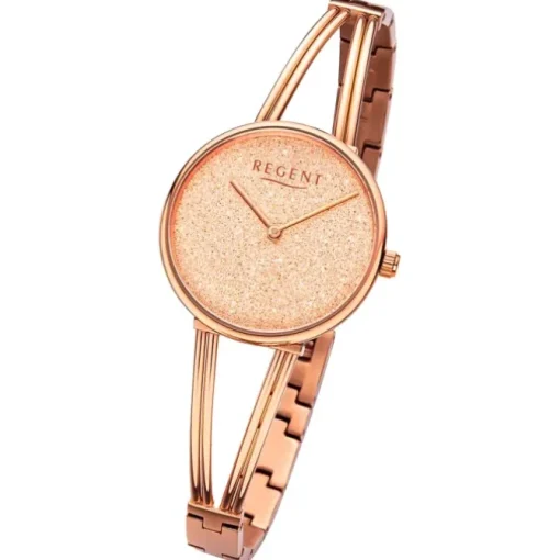 Regent Damen Armbanduhr Analog Metallarmband rosegold URBA681