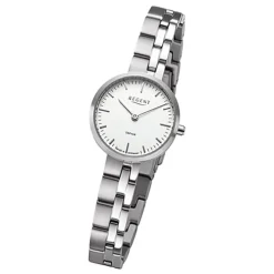 Regent Damen Armbanduhr Analog GM-2123 Quarz-Uhr Titanband anthrazit URGM2123