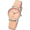 Regent Damen Armbanduhr Analog Lederarmband hellrosa UR2092528
