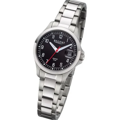 Regent Damen Armbanduhr Analog Metallarmband silber URBA788